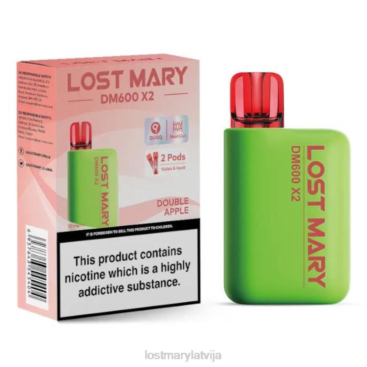 T0VH191 - Lost Mary Vape - pazaudēta Marija dm600 x2 vienreizējās lietošanas vape dubultais ābols