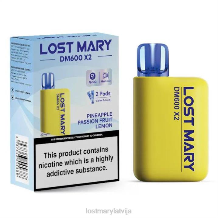 T0VH197 - Lost Mary Puffs - pazaudēta Marija dm600 x2 vienreizējās lietošanas vape ananāsu marakujas citronu