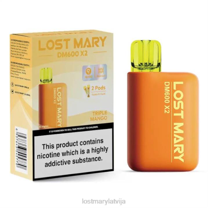 T0VH199 - Lost Mary Vape Flavors - pazaudēta Marija dm600 x2 vienreizējās lietošanas vape trīskāršais mango