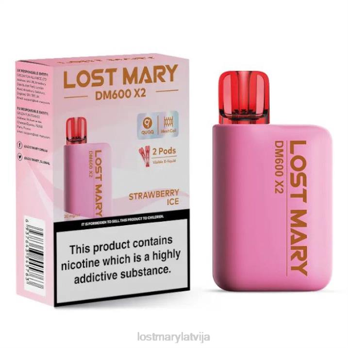 T0VH205 - Lost Mary Online - pazaudēta Marija dm600 x2 vienreizējās lietošanas vape zemeņu ledus