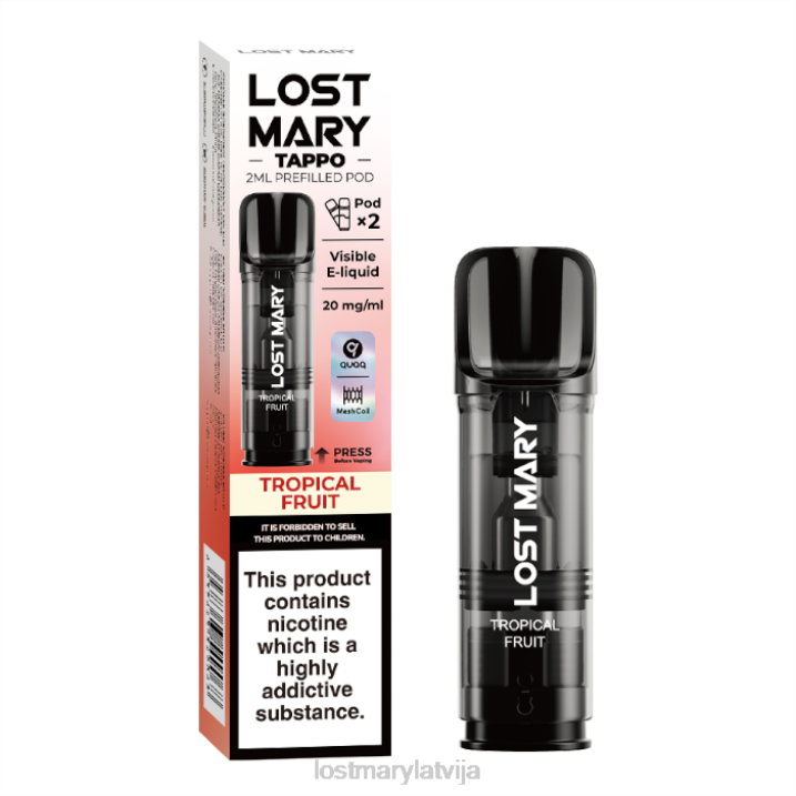 T0VH182 - Lost Mary Sale - pazaudētas Mary Tappo pildītas pākstis - 20mg - 2pk tropu augļi