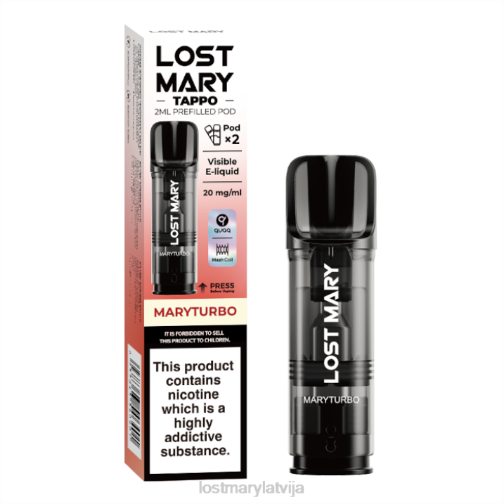T0VH185 - Lost Mary Online - pazaudētas Mary Tappo pildītas pākstis - 20mg - 2pk maryturbo