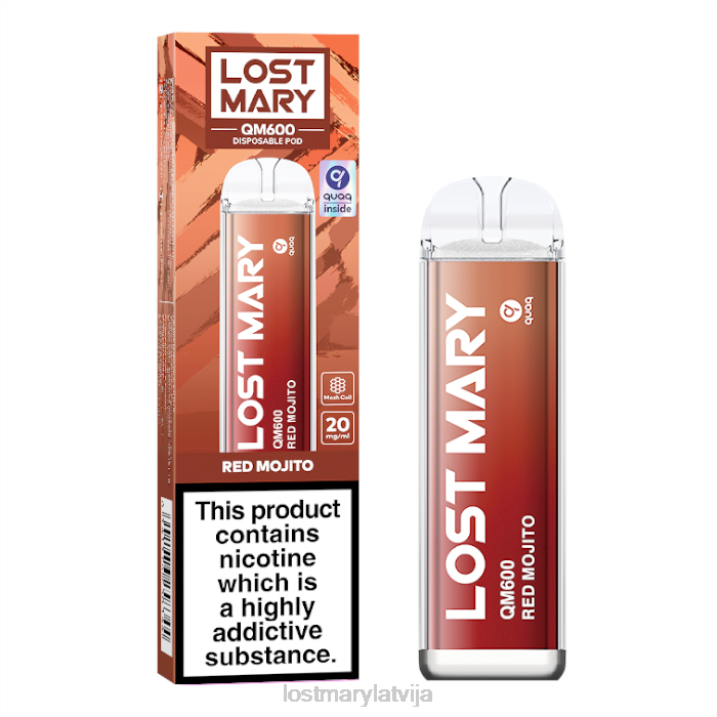 T0VH164 - Lost Mary Price - pazaudēta Mary qm600 vienreizējās lietošanas vape sarkanais mohito