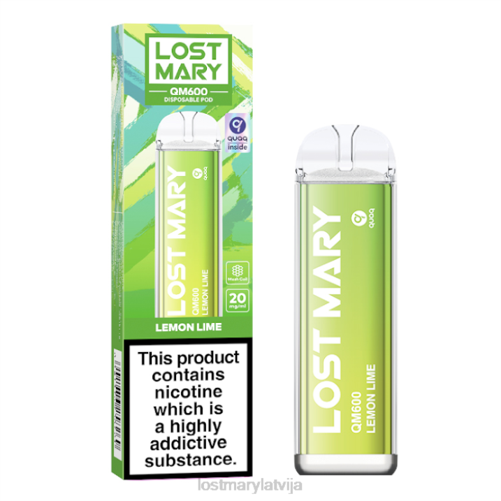 T0VH168 - Lost Mary Vape Latvia - pazaudēta Mary qm600 vienreizējās lietošanas vape citrona laima